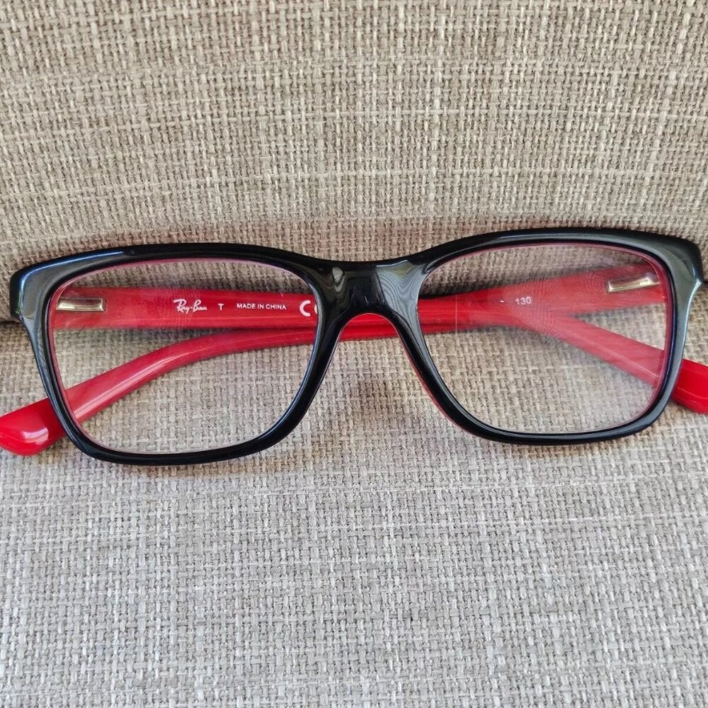 Rayban RB1536 Glasses Frame Red/Black eyeglasses 48[]16 130 small face